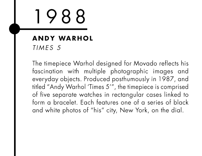Andy Warhol and Movado designer watch collaboration